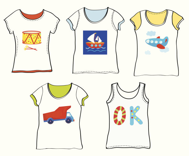 为有玩具的孩子设计的t恤图片下载