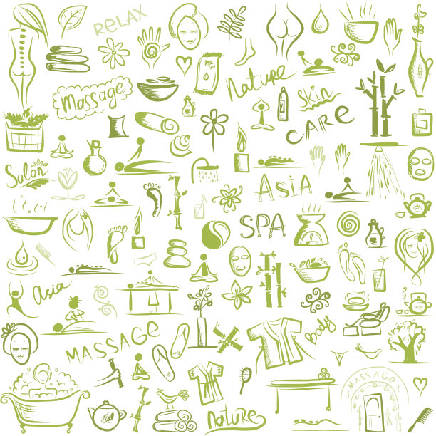 按摩和水疗概念，为您的设计背景图片下载