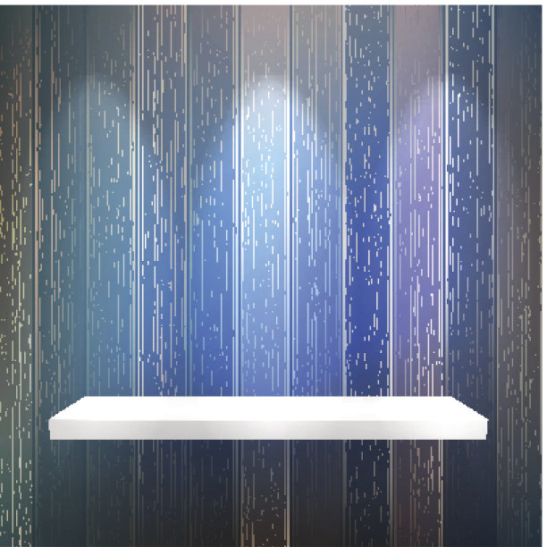 孤立的木质展览空架子。+ EPS10图片下载