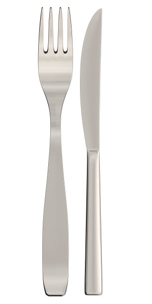 不锈钢刀叉孤立在白色上图片下载