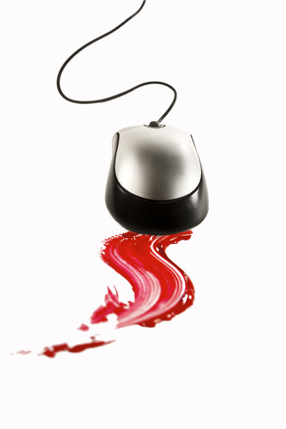 电脑鼠标做出红色的痕迹图片下载