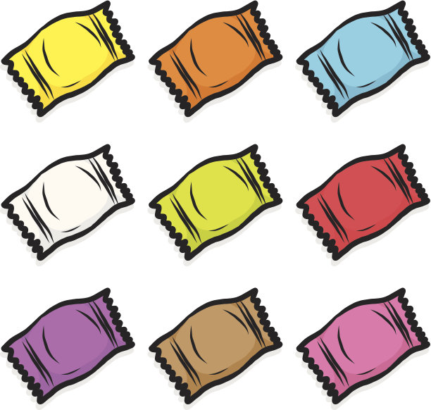 9个颜色的糖果图片下载