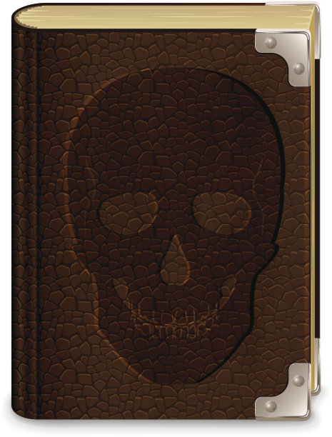 带骷髅头的书图片下载