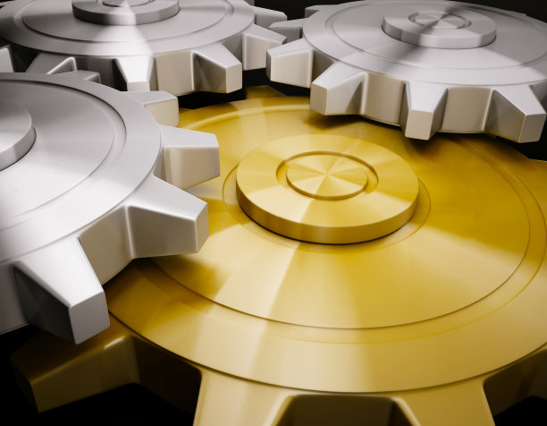 金齿轮3d渲染图片下载