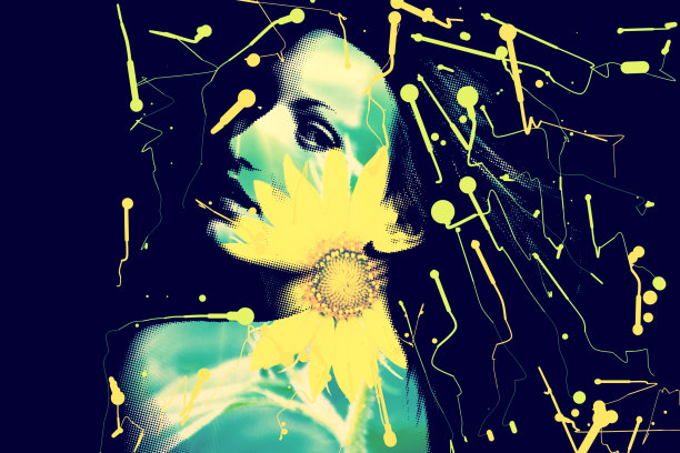 一个艺术女性的肖像图片下载