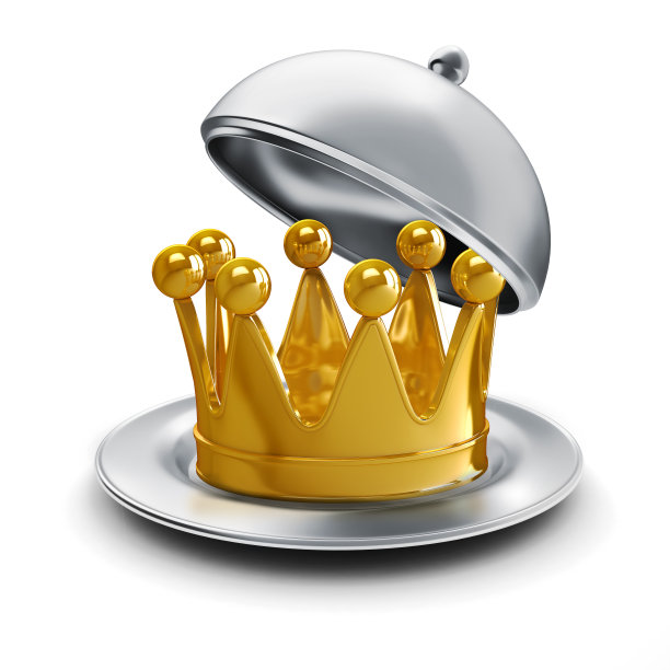 3d金色皇冠上的白色背景图片下载