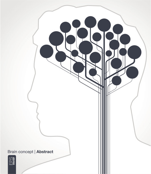 大脑概念与头部的信息图表，商业，医疗，网页设计。图片下载