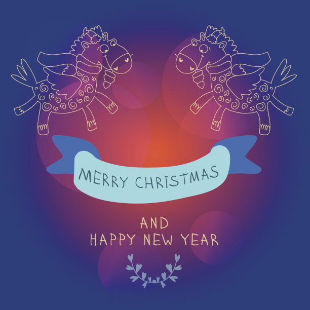 圣诞节的马图片下载