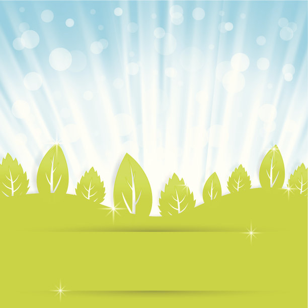 抽象背景与绿叶图片下载