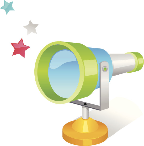 矢量图标望远镜和星星图片下载