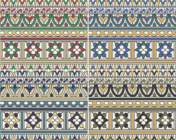 无缝伊斯兰摩洛哥花卉图案图片下载