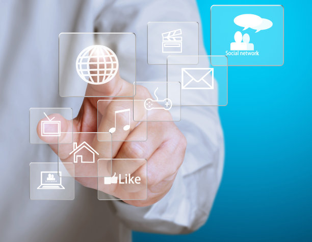 按下现代社会的按钮图片下载