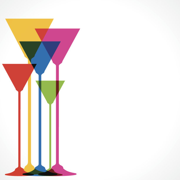 五颜六色的酒杯图片下载