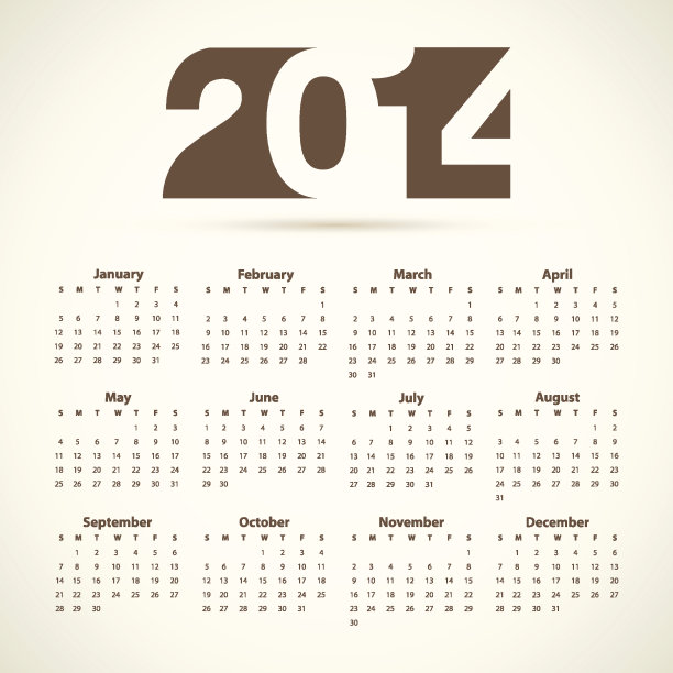2014年日历图片下载