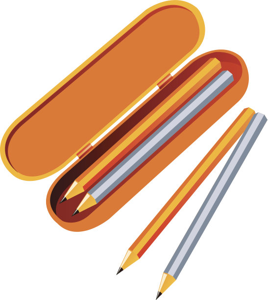 矢量图标铅笔盒图片下载