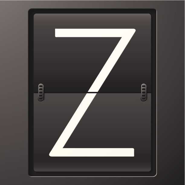 来自机械记分牌字母表的字母图片下载