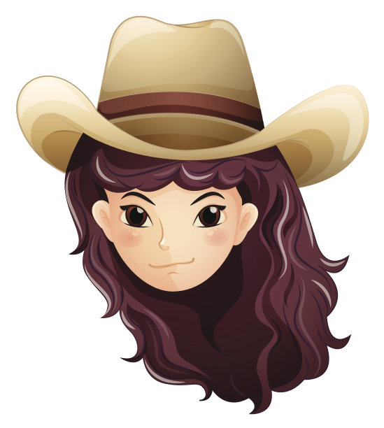 漂亮的女牛仔脸图片下载