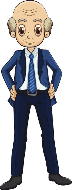 秃头的老商人图片下载