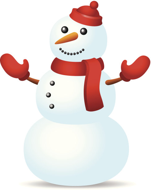 戴红帽子的雪人图片下载
