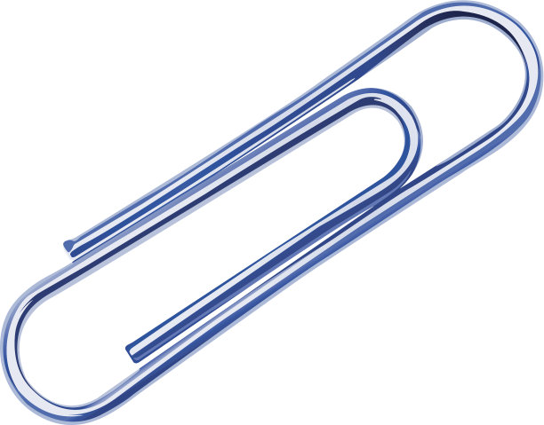 蓝色的纸夹图片下载