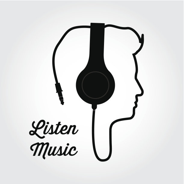 耳机音乐插图图片下载
