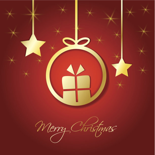 圣诞礼盒贺卡图片下载