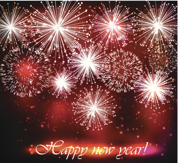 抽象的节日烟花背景。图片下载