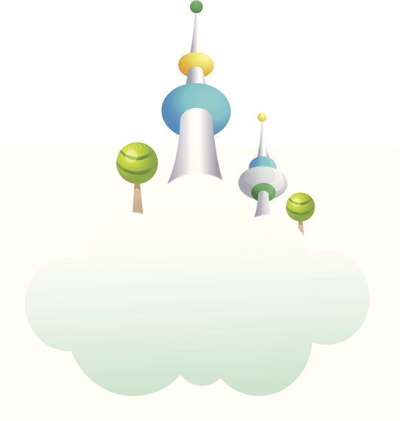 矢量图标云堡图片下载