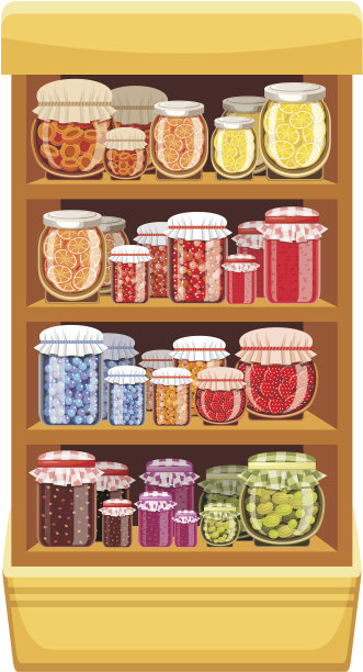 有果酱的货架图片下载