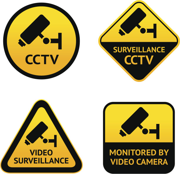 视频监控，设置标志安全摄像头图片下载