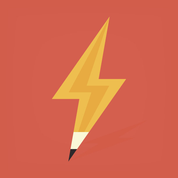 雷声形状的铅笔图片下载