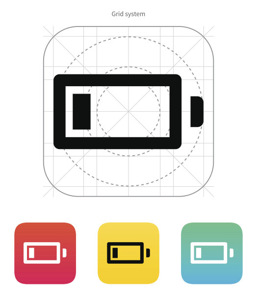 小充电电池图标。矢量插图。图片下载