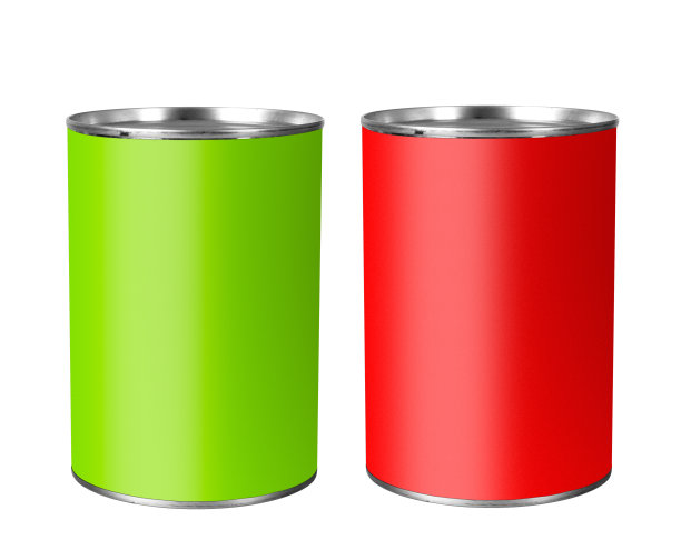 明亮的锡罐孤立在白色之上图片下载