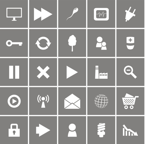 通用平面矢量图标集2图片下载