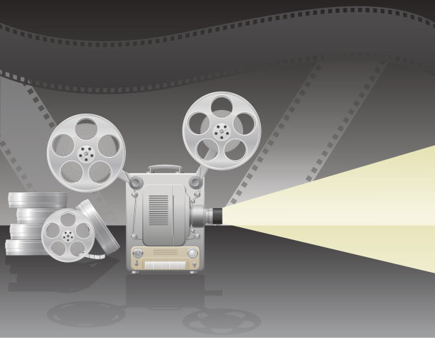 电影投影仪矢量图图片下载