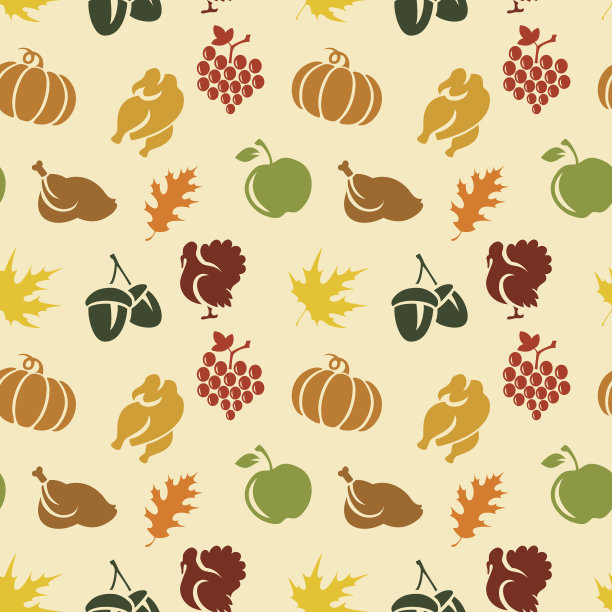 感恩节无缝模式图片下载