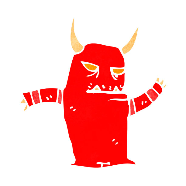 复古卡通搞笑怪物图片下载