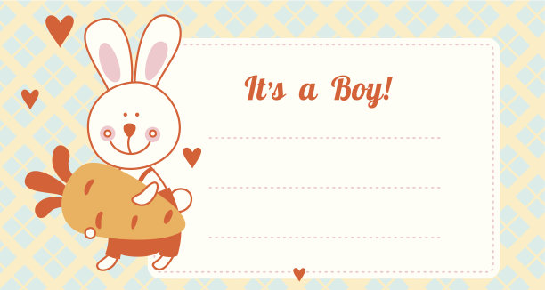 男婴送礼会邀请图片下载