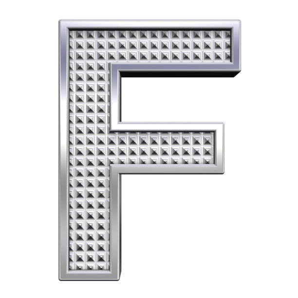 一个字母从滚花铬字母表集图片下载