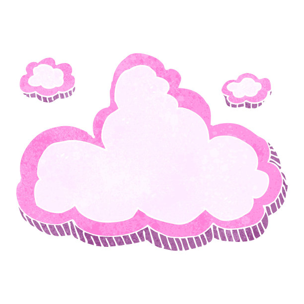 复古的卡通云图片下载