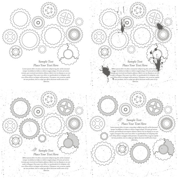 齿轮、齿轮和小齿轮示意图。图片下载
