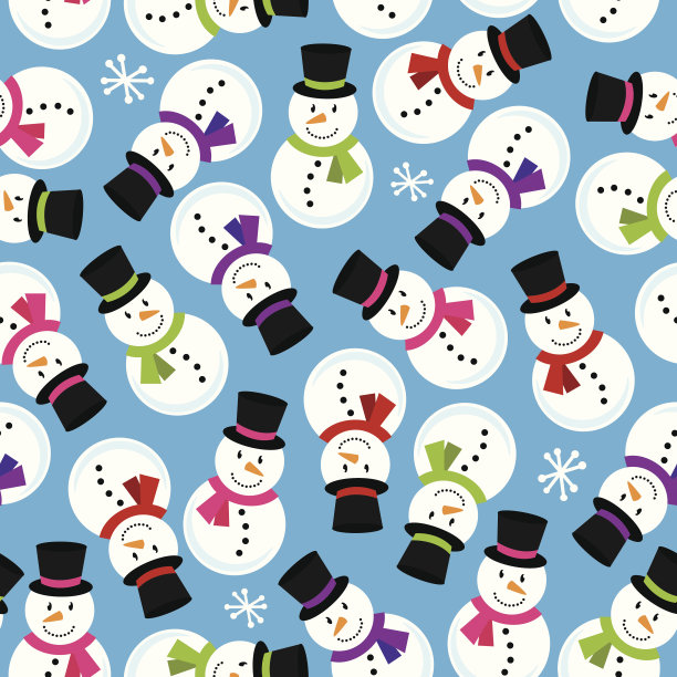 圣诞节主题无缝图案背景。图片下载