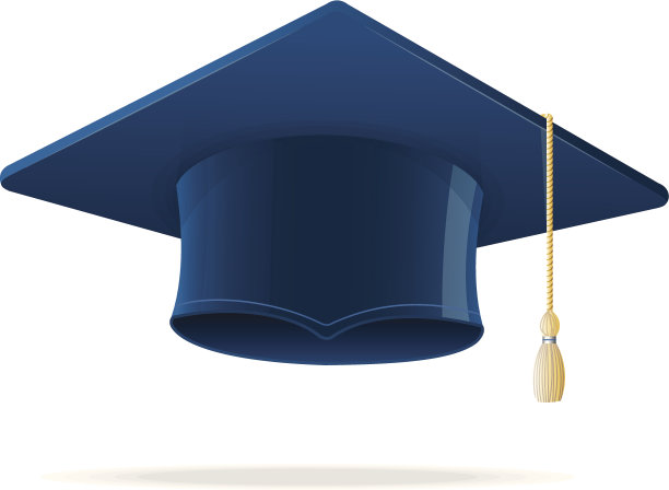 白色的教育帽。毕业典礼。图片下载