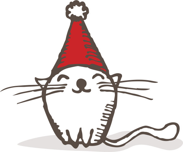 圣诞节的猫图片下载