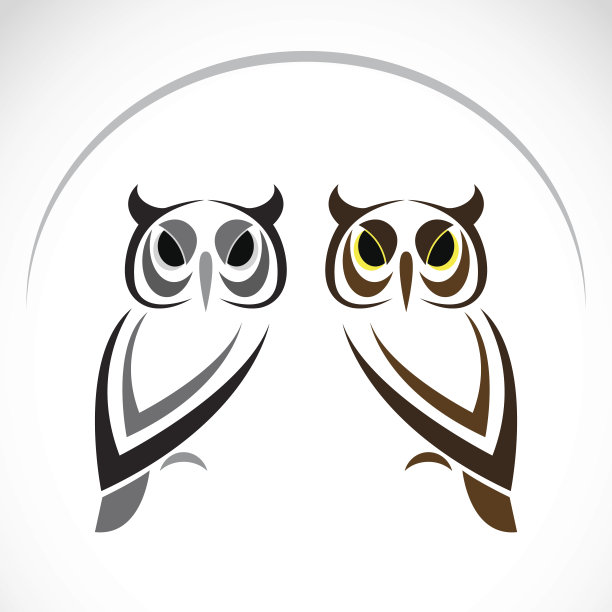 猫头鹰的矢量图像图片下载