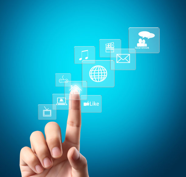 按下现代社会的按钮图片下载