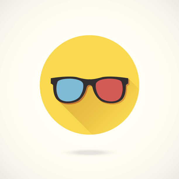 矢量3d眼镜图标图片下载