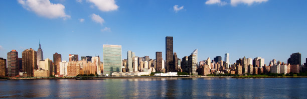 从布鲁克林俯瞰曼哈顿全景图片下载