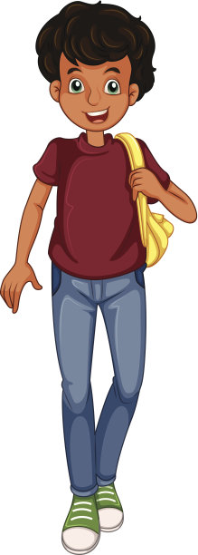 带着包走的男孩图片下载