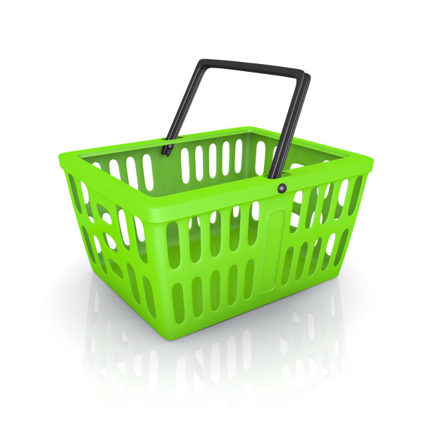 绿色的购物篮图片下载